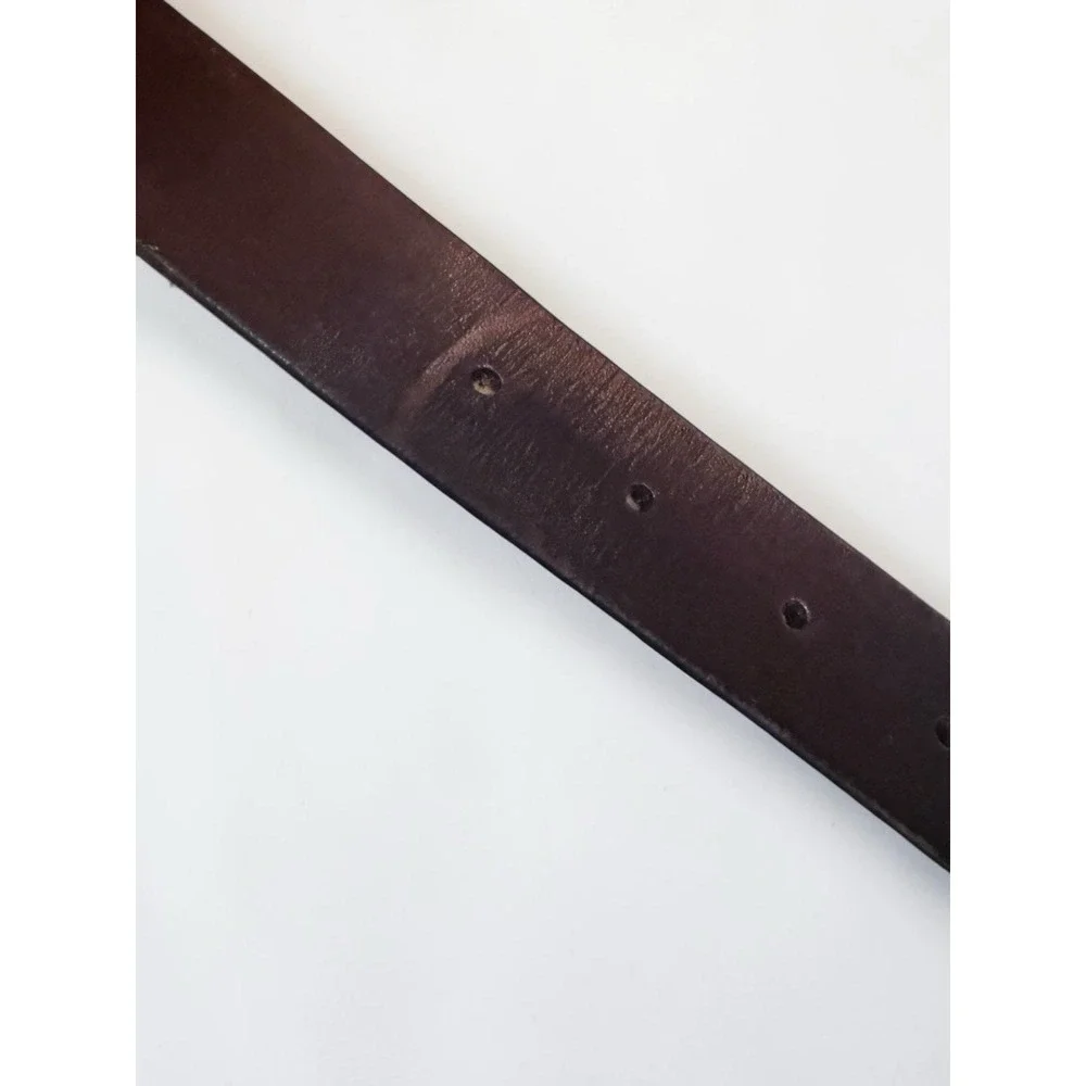 All‎ Saints Leather Belt Mens Size 40 Brown Buckle Adjustable